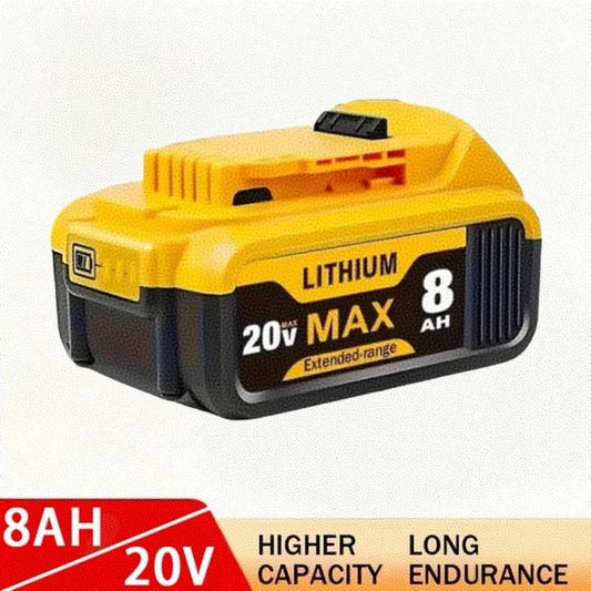 2/1Pack Lithium 20V 8.0Ah Battery Pack DCB200 for 20V Tools High Capacity Exceptional Compatibility Extended Range DCB200 DCD/DCF/DCG/DCS Series Lithium-Ion Replacement Batteries Pack High Capacity Cordless Power Tool Battery 8Ah